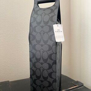 Coach Black Signature Wine Tote NWT